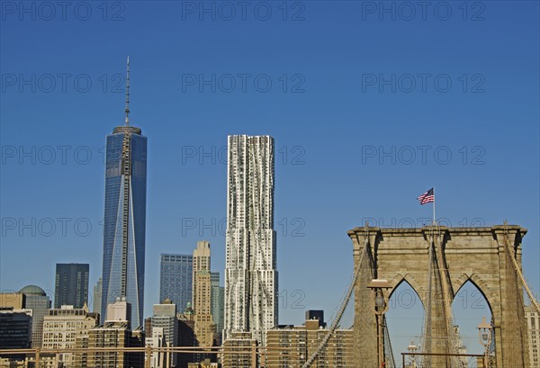 View of Brooklyn Bridge with Manhattan. New York City, USA.
Photo : Tetra Images