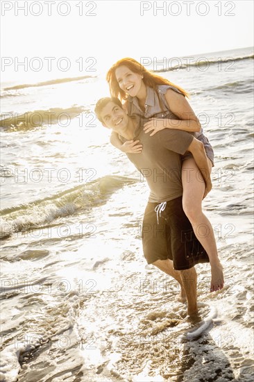 Couple on beach.