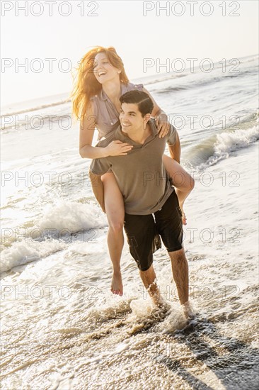 Couple on beach.