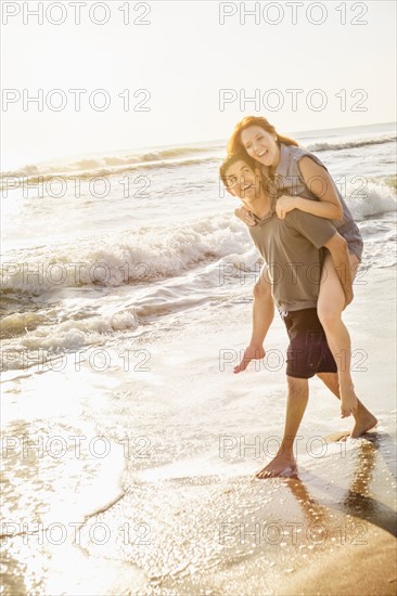 Couple on beach.