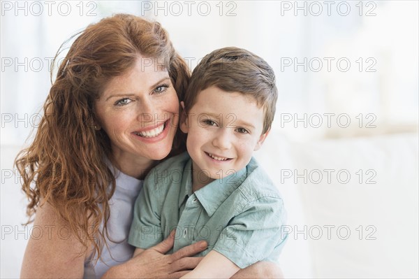 Portrait of mother and son (6-7).
