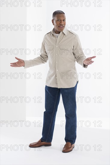 Portrait of mature man, studio shot.