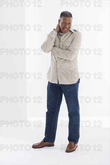 Portrait of mature man, studio shot.