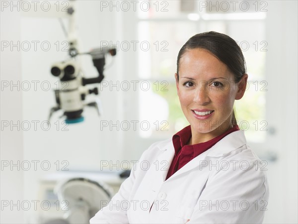 Portrait of female dentist.