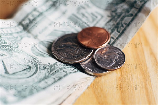 Studio shot of United States currency.
Photo : Kristin Lee