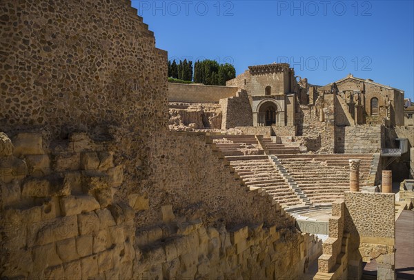 Ancient Roman amphitheater. Cartegena, Spain.