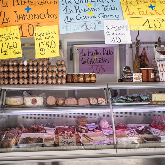 Display fridge in supermarket. Cadiz, Spain.