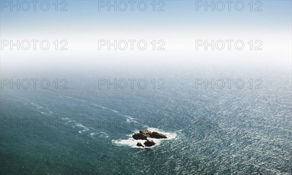 Small island on Atlantic Ocean. Sintra, Portugal.