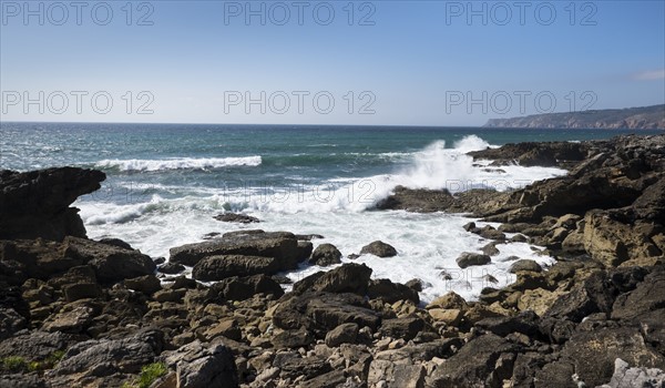 Coast of Atlantic Ocean. Sintra, Portugal.