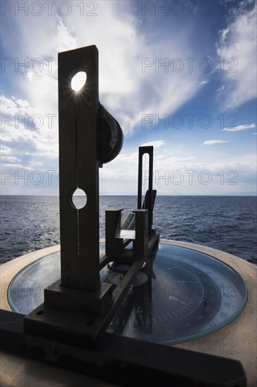 View of compass, Mediterranean Sea. Mediterranean.