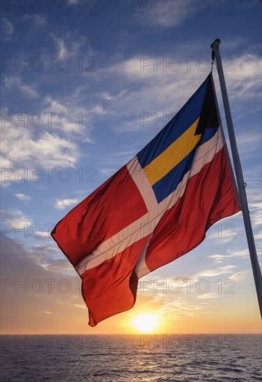 View of flag, Nassau, Bahamas.