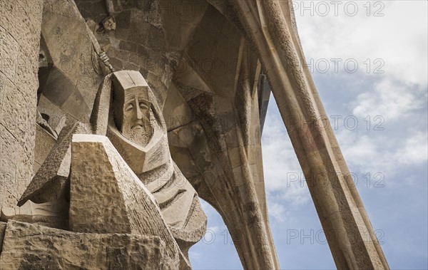 Detail of Sagrada Familia Church by Antonio Gaudi. Barcelona, Spain.