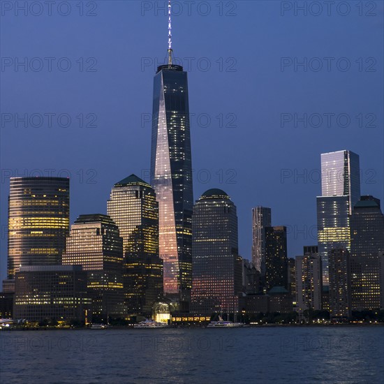 Cityscape at dusk. New York City, New York.