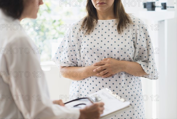 Check up visit in doctor's office.