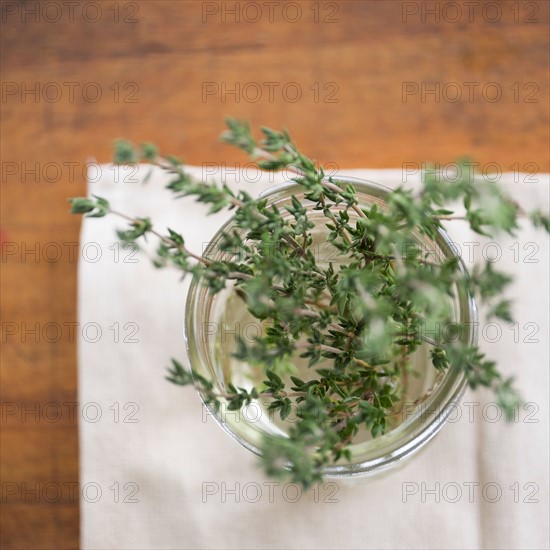 Thyme in jar.