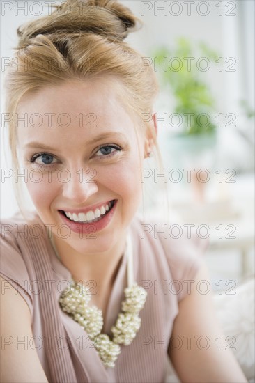 Portrait of smiling beautiful woman