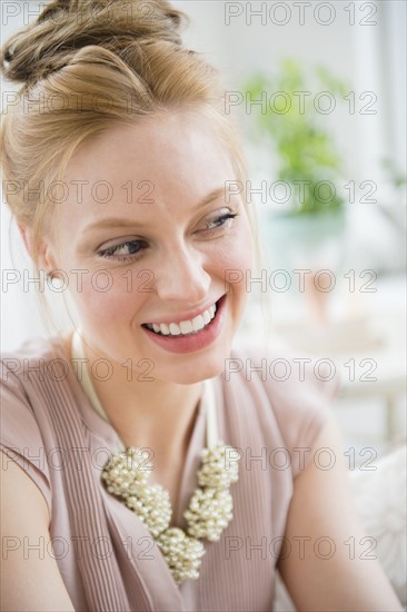 Portrait of smiling beautiful woman