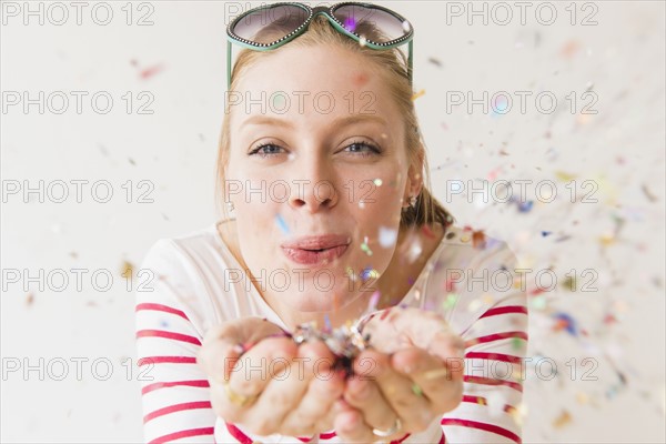 Young woman having party