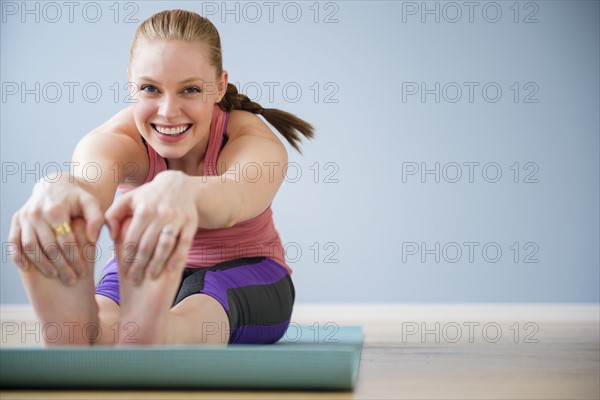 Young woman exercising