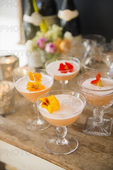 Cocktails on table