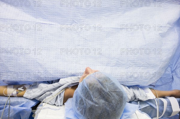 Woman at hospital