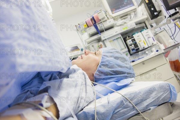 Woman at hospital