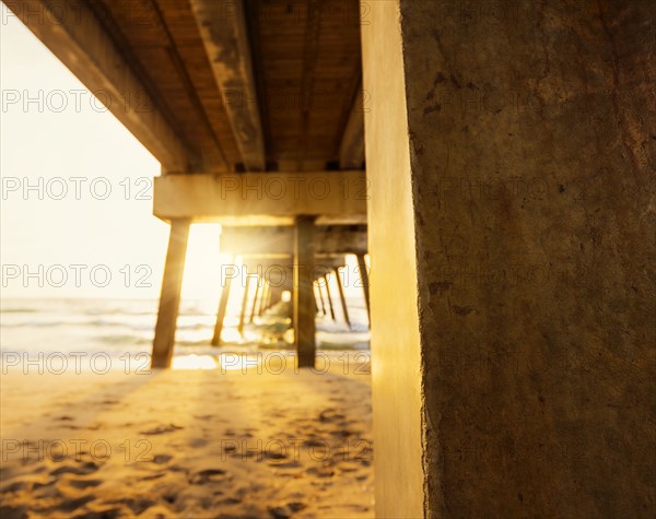 Pier in sunlight