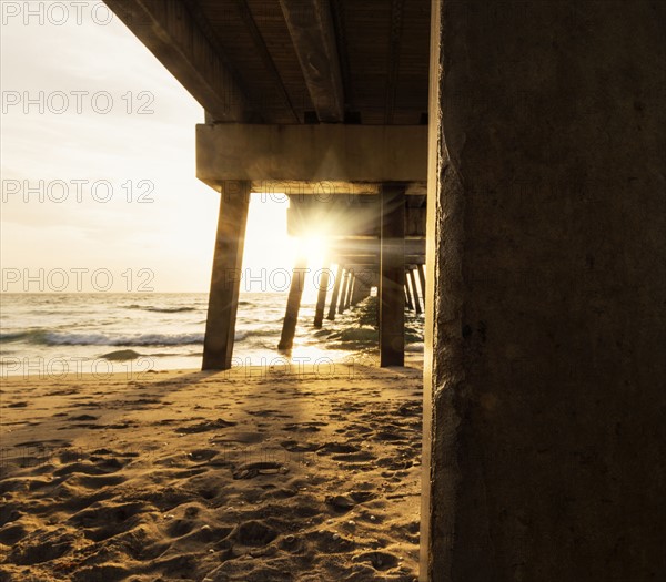 Pier in sunlight