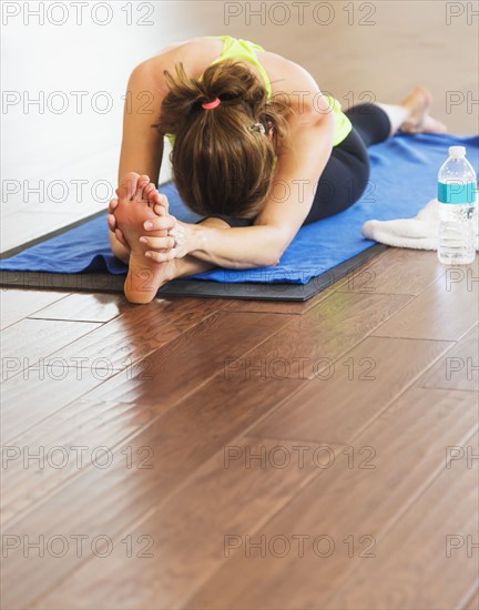 Woman exercising yoga