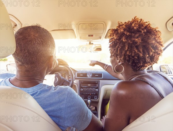 Mature couple in car