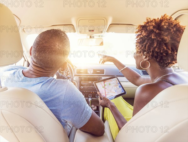 Mature couple in car