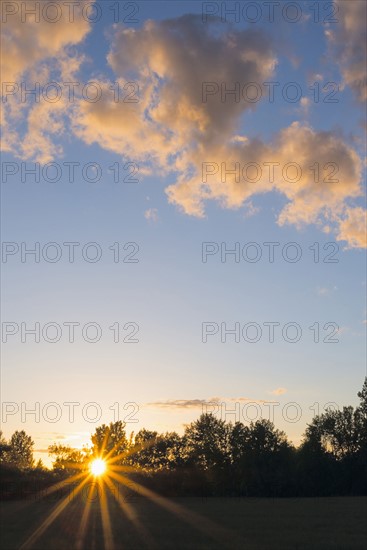 Clouds in sunset sky