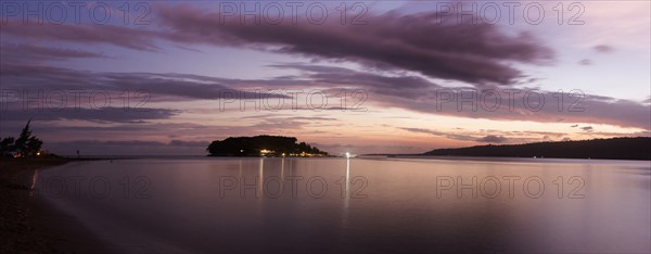 Vanuatu sunset panorama