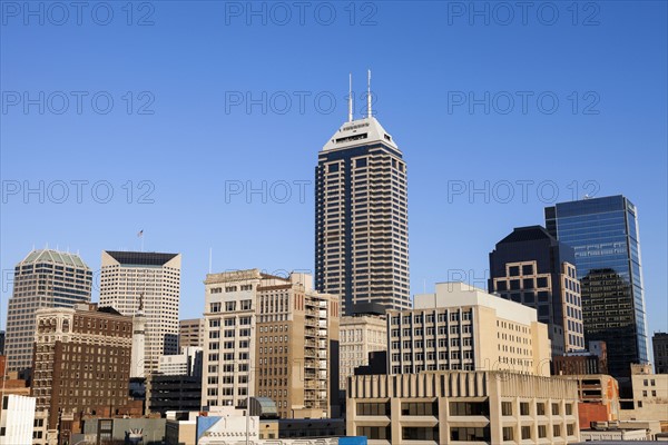 Skyline against clear sky