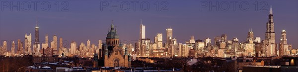 Panorama of city seen from west