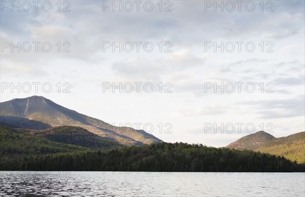 Lake Placid and mountains