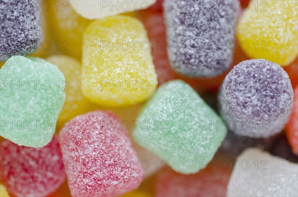 Close-up of colorful gum drops