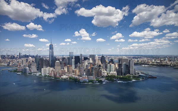 Aerial view of downtown. New York City, New York.