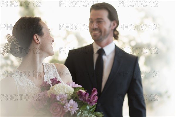 Portrait of bride and groom.