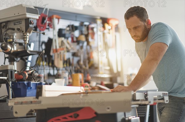 Man working in workshop.