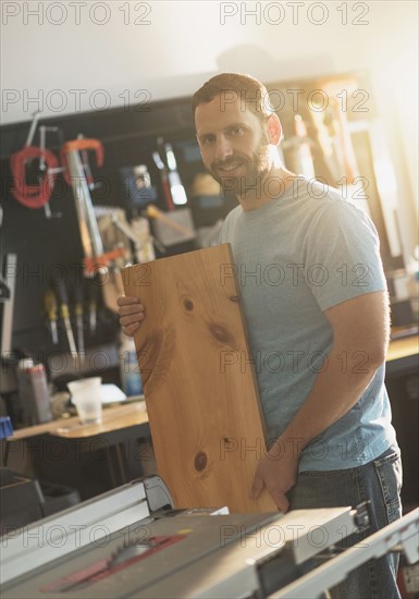 Man working in workshop.