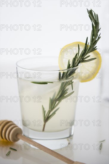 Cocktail with lemon slice