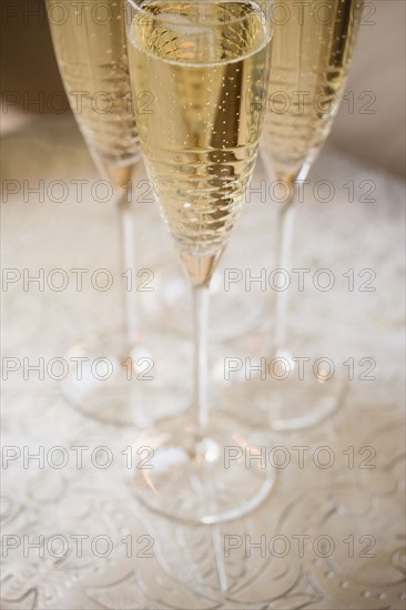 Champagne on table
