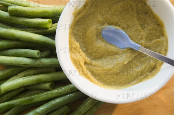 Studio shot of puree with beans