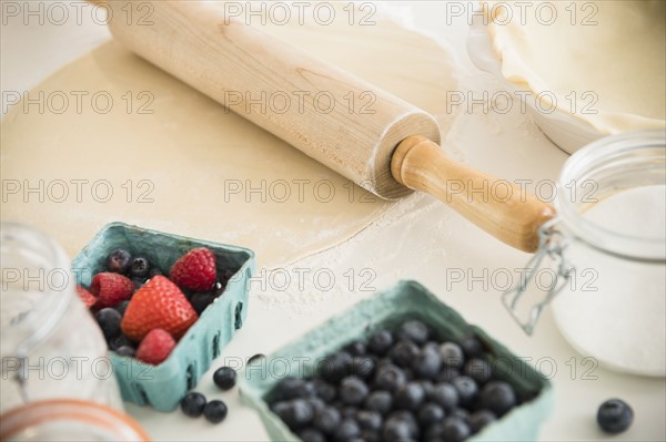 Studio shot of food fruit cake preparation