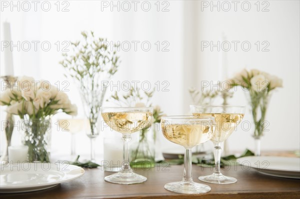 Studio shot of drinks on table