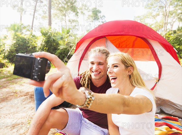 Couple taking selfie