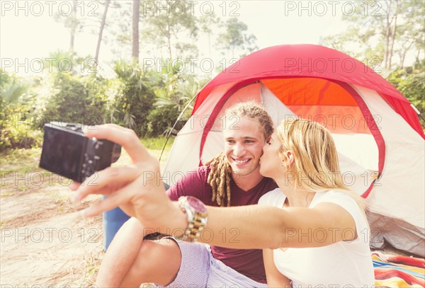 Couple taking selfie