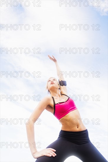 Woman exercising outdoors