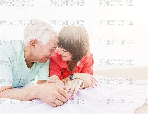 Couple spending time together on beach